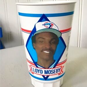 1988 Blue Retro Baseball Stadium Souvenir Cup - Lloyd Moseby